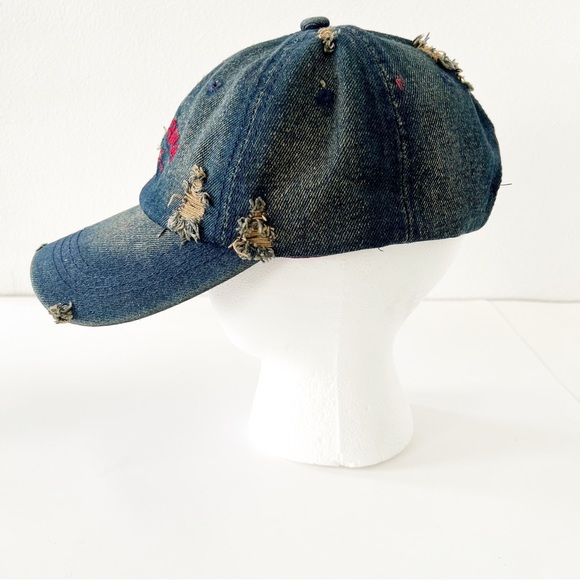 Denim Ripped Baseball Cap - Picture 2 of 7
